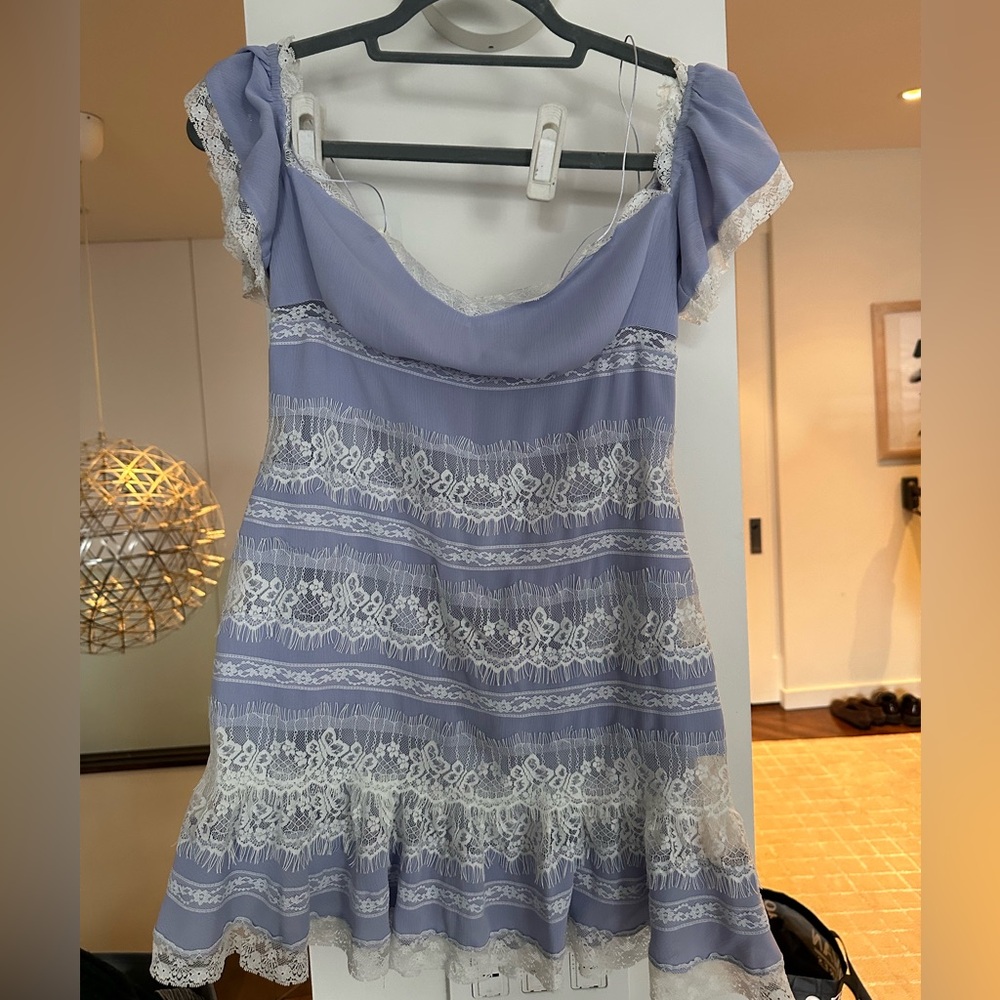 NBD Light Purple Dress with White Lace